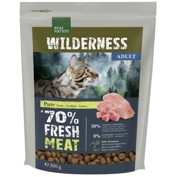 REAL NATURE WILDERNESS Trockenfutter Katze, Adult, Fresh Meat, Pute 300 g