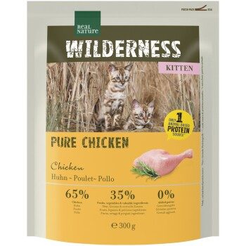 REAL NATURE WILDERNESS Trockenfutter Katze, Kitten, Pure Chicken 300 g