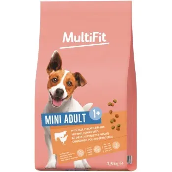 MultiFit Trockenfutter Hund Adult, Mini, mit Rind, Huhn & Mais 2.5 kg