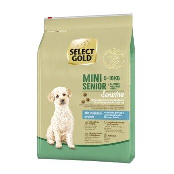 SELECT GOLD Sensitive Mini Senior Lamm & Reis mit Insekten-Protein-Mischung 4 kg