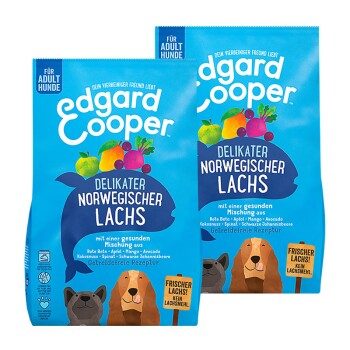Edgard & Cooper Trockenfutter für Hunde, Adult, Frischer norwegischer Lachs 2x12 kg