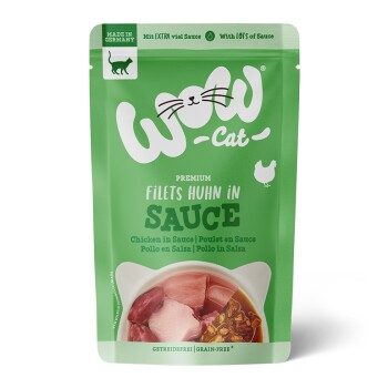 WOW Nassfutter Katze Adult in Sauce Huhn 8x85 g