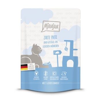 MjAMjAM Nassfutter Katze Adult Quetschie Ente und Geflügel 6x300 g
