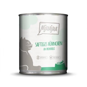 MjAMjAM Nassfutter Katze Adult 6x800 g Huhn und Brokkoli