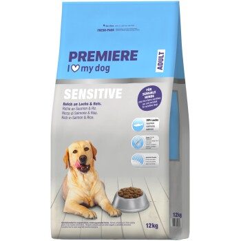 PREMIERE Sensitive Adult Lachs  Reich an Lachs & Reis 12 kg