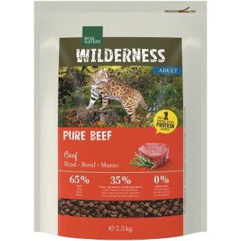 REAL NATURE WILDERNESS Trockenfutter Katze, Adult, Pure Beef, 2.5 kg