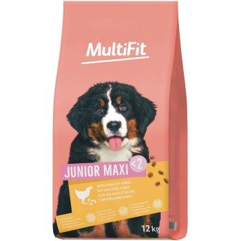 MultiFit Tockenfutter Hund Junior, Maxi, mit Geflügel & Reis 2x12 kg