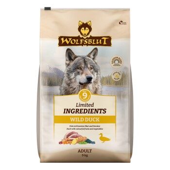 WOLFSBLUT Limited Ingredients, Trockenfutter Hund, Adult, Wild Duck 9 kg