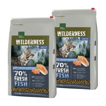 REAL NATURE WILDERNESS Trockenfutter Katze, Adult, Fresh Fish, Lachs 2x2.5 kg