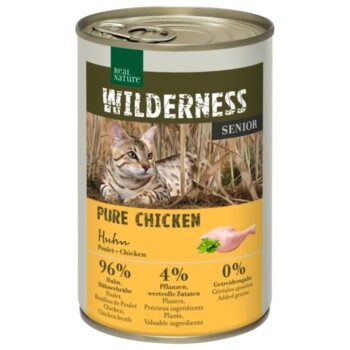REAL NATURE WILDERNESS Nassfutter Katze, Senior, Pure Chicken 6x400 g