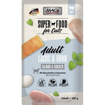 MAC's Nassfutter Katze Adult Lachs und Geflügel 24x100 g