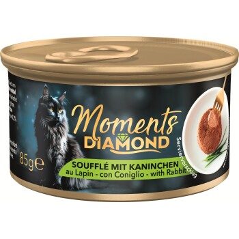 MOMENTS Diamond Nassfutter Katze, Adult, Soufflé Kaninchen 12x85 g