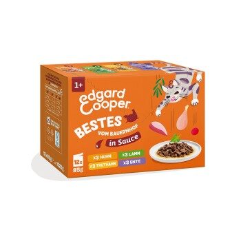 Edgard & Cooper Stückli i de Sauce Pouch Multipack Fleisch 12x85 g