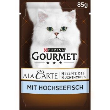 GOURMET A la Carte Nassfutter Katze Adult Hochseefisch an Reis-Gemüsekomposition 26x85 g