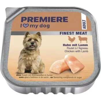 PREMIERE Finest Meat Nassfutter Hund Adult, Huhn mit Lamm 10x150 g
