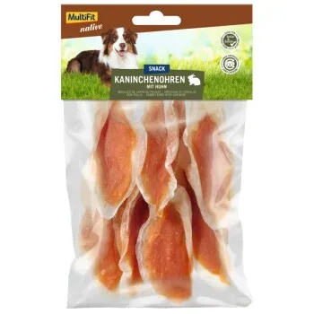MultiFit native Kaninchenohren mit Huhn 6x80 g