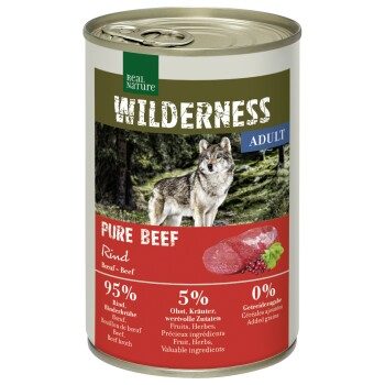 REAL NATURE WILDERNESS Nassfutter Hund Adult Pure Beef 24x400 g