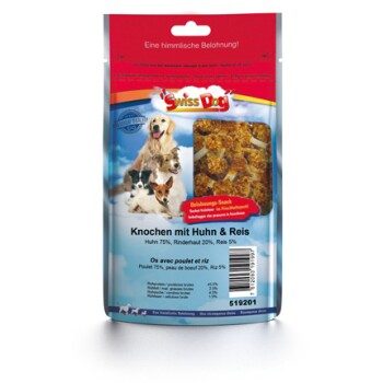SwissDog Knochen mit Huhn & Reis 400 g