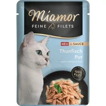 Miamor Feine Filets Nassfutter Katze Adult in Sauce Thunfisch pur 24x100 g