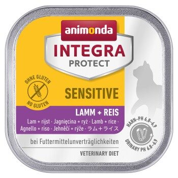 animonda Integra Protect Nassfutter Katze, Adult, Sensitive Lamm und Reis 16x100 g