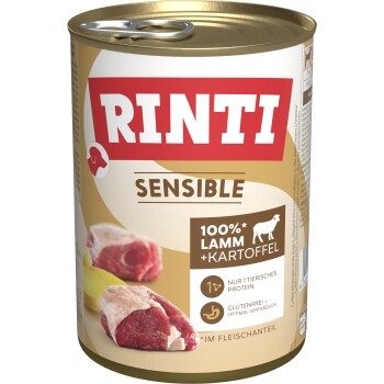 RINTI Sensible Nassfutter Hund, Adult, Dose 12x400 g Lamm und Kartoffel 12x400 g