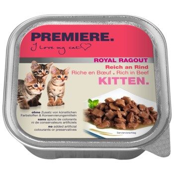 PREMIERE Royal Ragout Kitten Reich an Rind 32x100 g