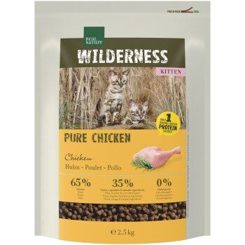 REAL NATURE WILDERNESS Trockenfutter Katze, Kitten, Pure Chicken 2.5 kg
