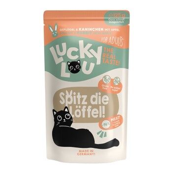 Lucky Lou Nassfutter Katze Adult Geflügel und Kaninchen 32x125 g