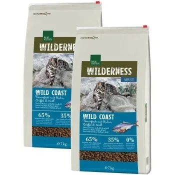 REAL NATURE WILDERNESS Trockenfutter Katze, Adult, Wildcoast, Thunfisch mit Huhn, Büffel & Krill 2x7 kg