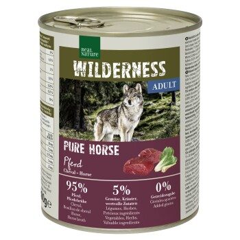 REAL NATURE WILDERNESS Nassfutter für Hunde Adult Pure Horse, Pferd 24x800 g