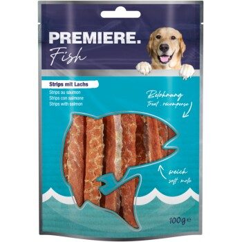 PREMIERE Fish Strips mit Lachs 100g