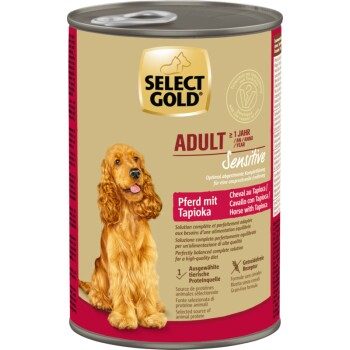 SELECT GOLD Nassfutter Hund Sensitive Adult Pferd mit Tapioka 6x400 g