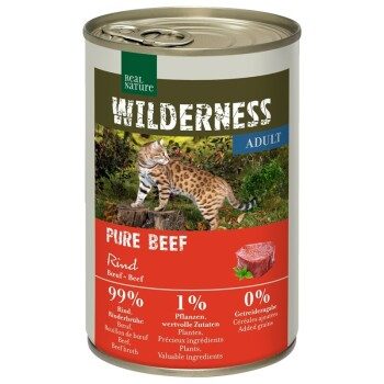 REAL NATURE WILDERNESS Nassfutter Katze, Adult Pure Beef 24x400 g
