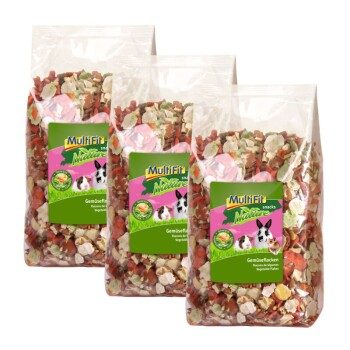 MultiFit Gemüseflocken für Nager und Zwergkaninchen 3x750 g