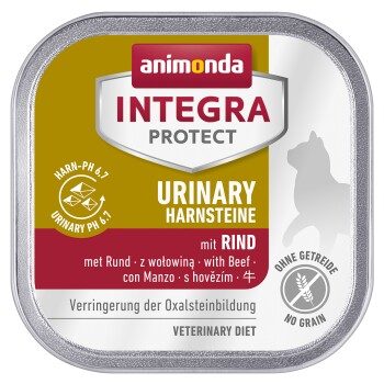 animonda Integra Protect Nassfutter Katze, Adult, Harnoxalatstein Rind 16x100 g