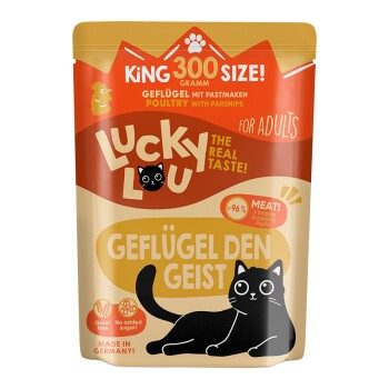 Lucky Lou Nassfutter Katze Adult Geflügel 12x300 g