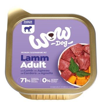 WOW Nassfutter Hund Adult Lamm 11x150 g