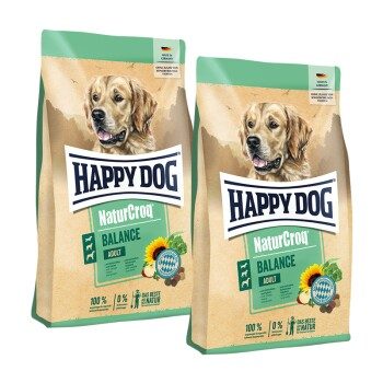 HAPPY DOG NaturCroq Trockenfutter Hund Adult, Balance 2x15 kg
