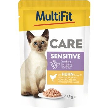 MultiFit Care Sensitive Nassfutter Katze Adult mit Poulet 24x85 g