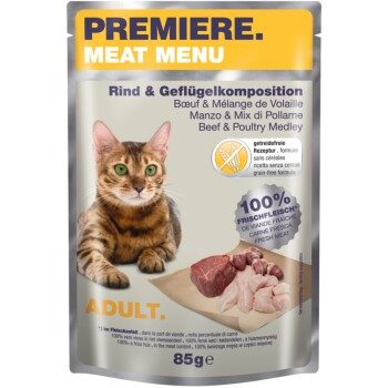 PREMIERE Meat Menu Adult Rind und Geflügelkomposition 24x85 g