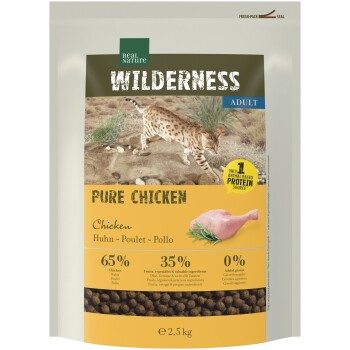 REAL NATURE WILDERNESS Trockenfutter Katze, Adult, Pure Chicken 2.5 kg