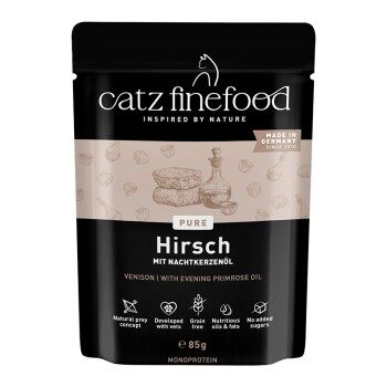 Catz finefood Nassfutter Katze Purrrr Adult Hirsch 32x85 g