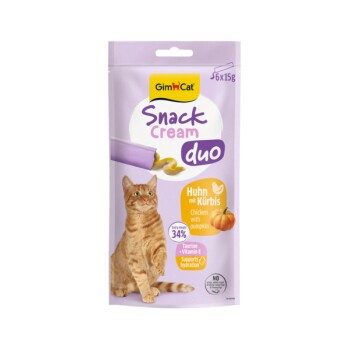 GimCat Snack Cream Huhn und Kürbis 6x15 g