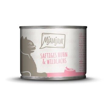 MjAMjAM Nassfutter Katze Adult Huhn und Wildlachs 6x200 g