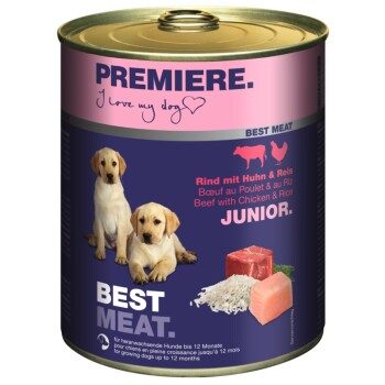 PREMIERE Best Meat Junior Huhn und Rind 12x800 g
