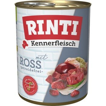 RINTI Kennerfleisch Nassfutter Hund, Adult, Dose, Ross 24x800 g