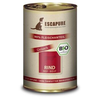 ESCAPURE Nassfutter Hund Bio Adult Rind 6x400 g