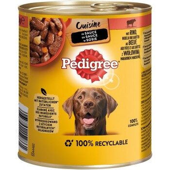 Pedigree Nassfutter Hund Adult, Cuisine, in Sauce 12x800 g