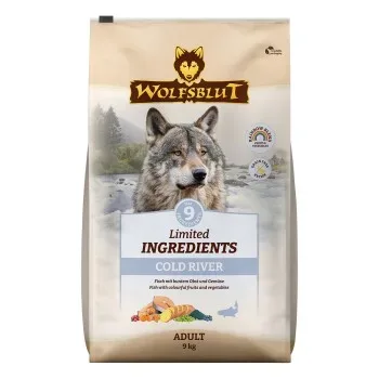 WOLFSBLUT Limited Ingredients Trockenfutter Hund, Adult, Cold River 2x9 kg