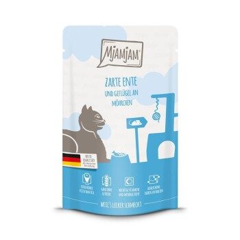 MjAMjAM Nassfutter Katze Adult, Quetschie, Ente und Geflügel 12x125 g